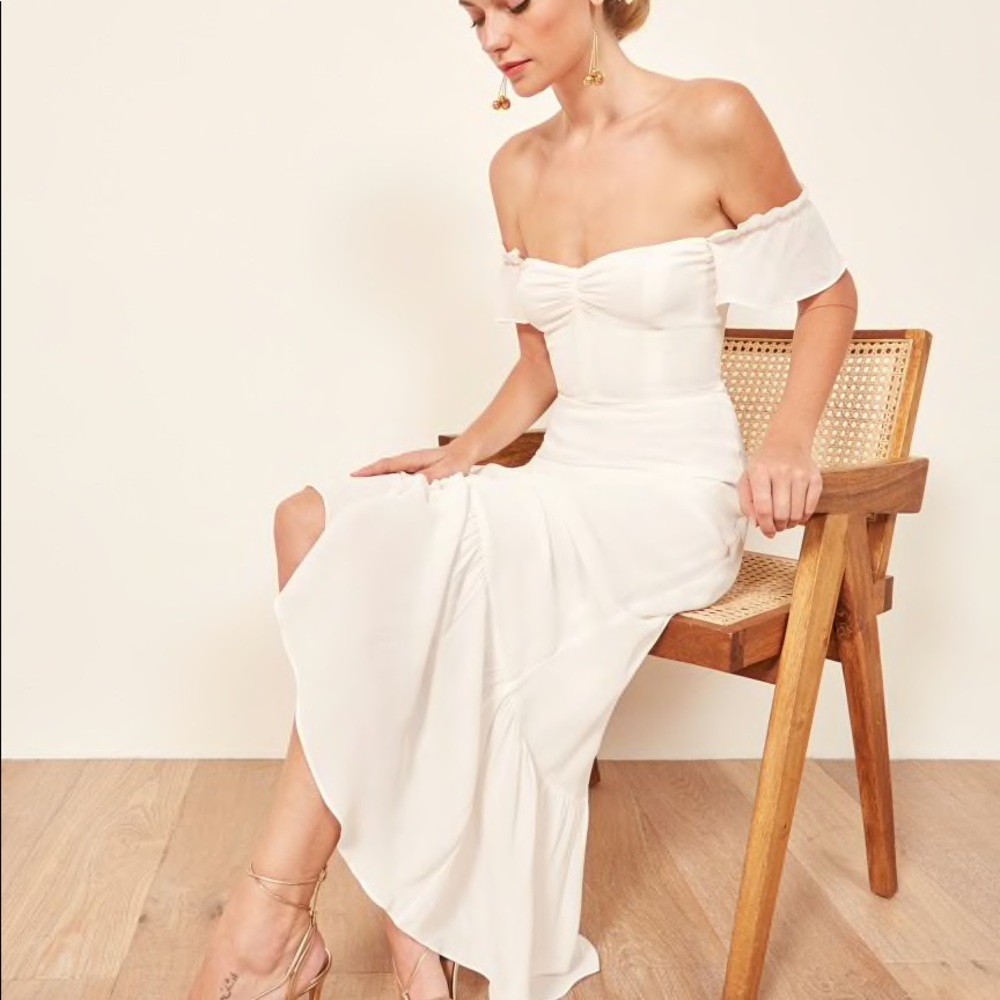 Reformation Butterfly Dress Ivory